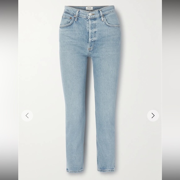 Agolde Denim - Agolde Light Blue Denim Straight Fit Jeans